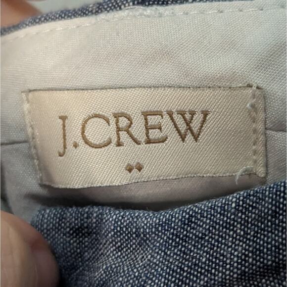 J. Crew Factory Blue Chambray 100% Cotton Preppy Chino Shorts Size 8 - Picture 3 of 9